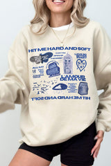 Hit me Hard and Soft Fan Inspired Merch Fleece Sweatshirt For Women