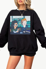 Twilight Bella Edwardc Cartoon Graphic Fleece Sweatshirt For Women