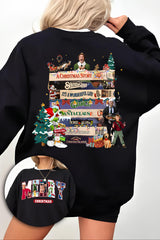 Merry Christmas 90s Style VHS Tapes Fleece Sweatshirt For Women