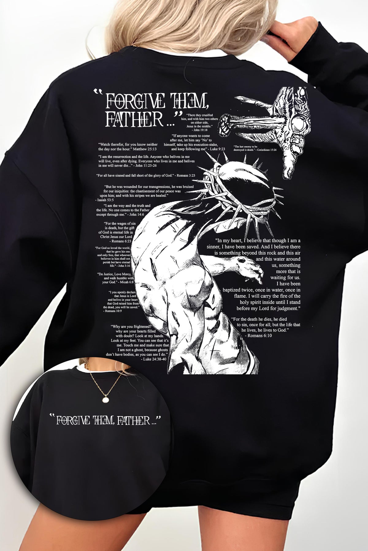 "Forgive Them, Father..." JOJO Fleece Sweatshirt For Women