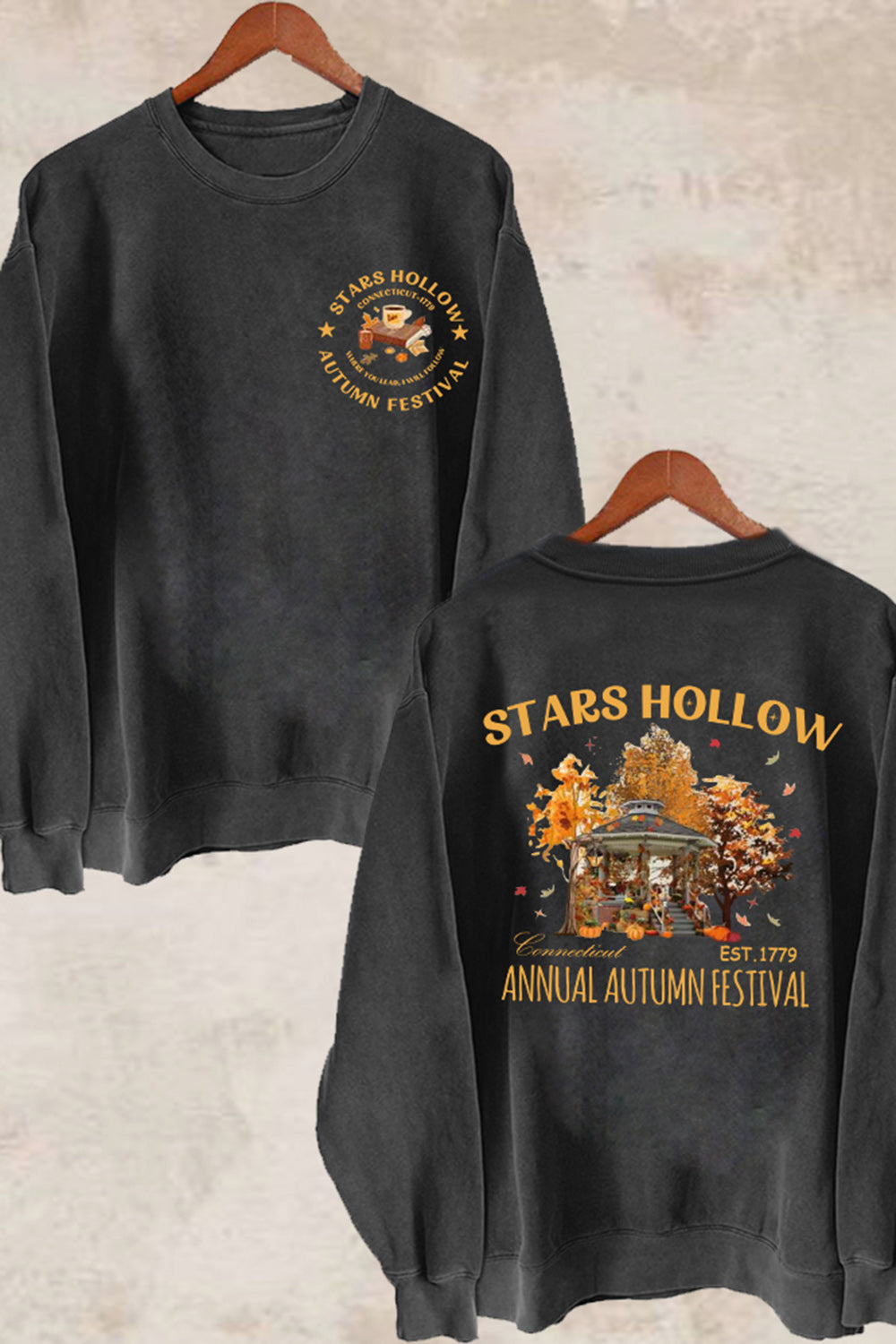 Stars Hollow Fall Annual Autumn Festival Luke's Diner Coffee Sweatshirt For Women