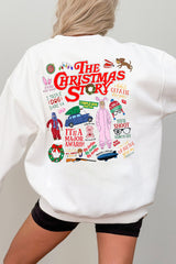 Retro Christmas Movie Story Sweatshirt For Women