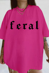 FERAL GOTHIC FONT TEE  FOR WOMEN