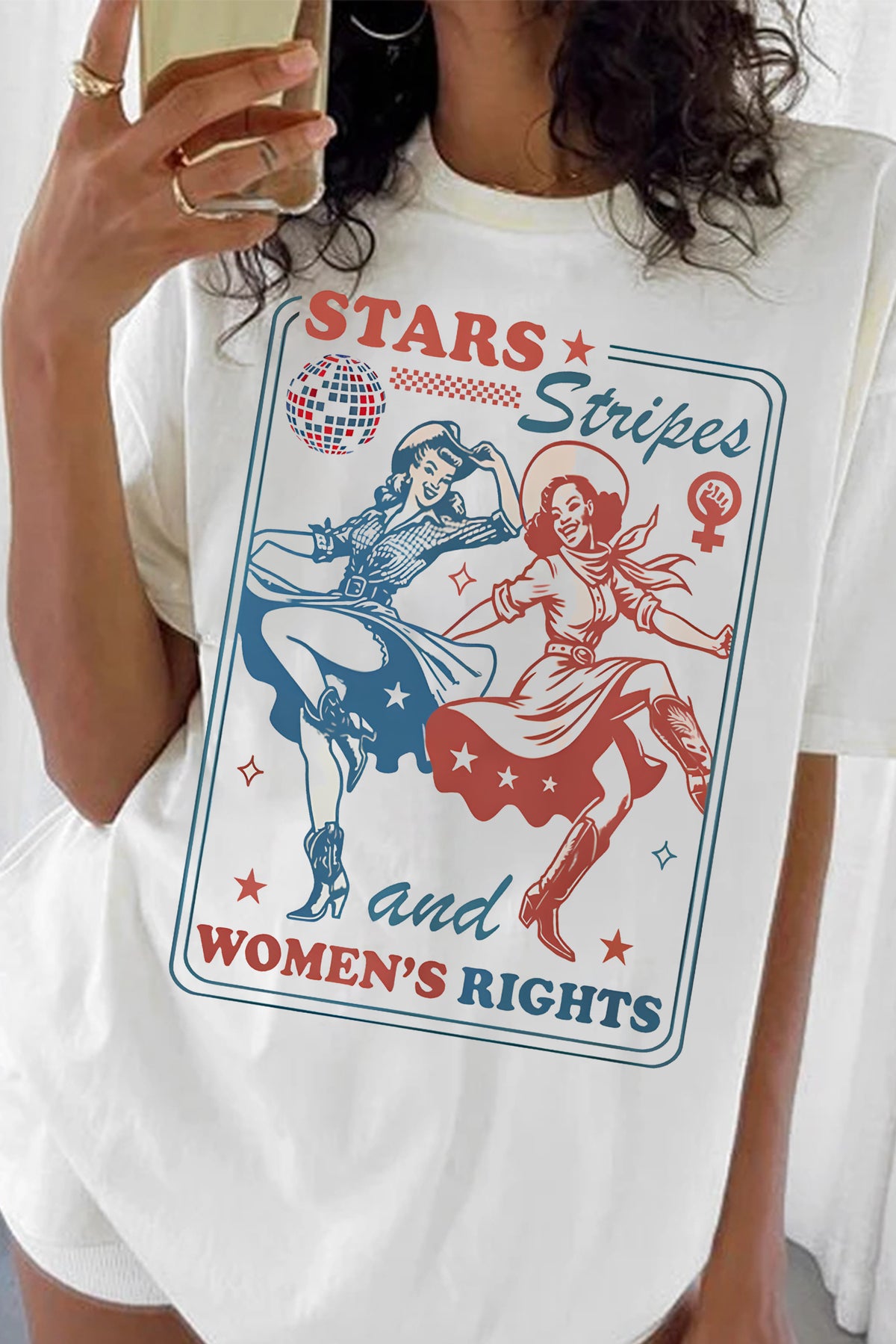 Stars stripes and women's rights Tee For Women