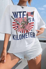 Retro WTF Is A Kilometer Funny Tee For Women