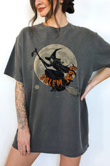 Salem 1692 Witch On A Broomstick  TEE FOR WOMEN