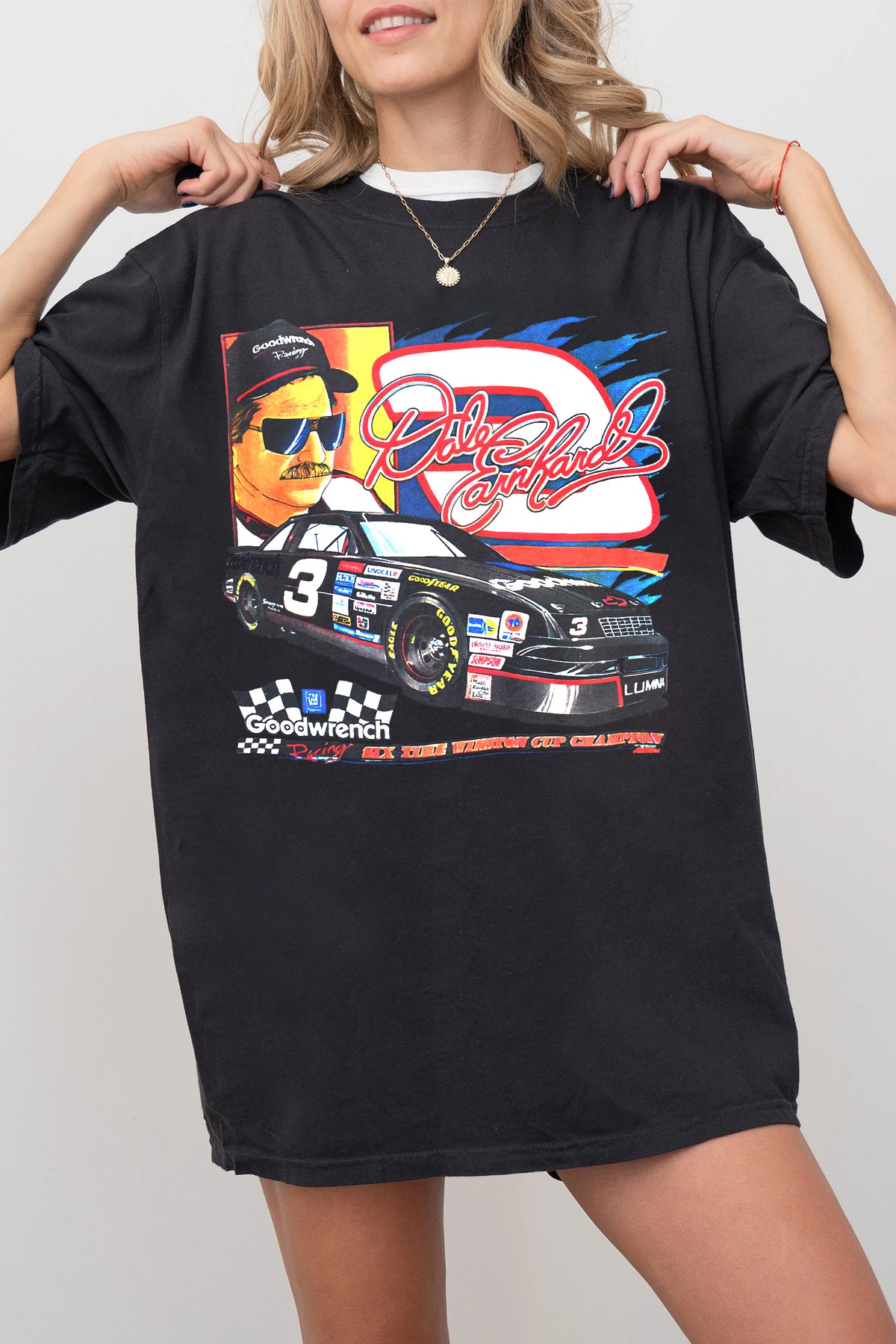 Vintage 90S Dale Earnhardt Nascar Racing TEE FOR WOMEN