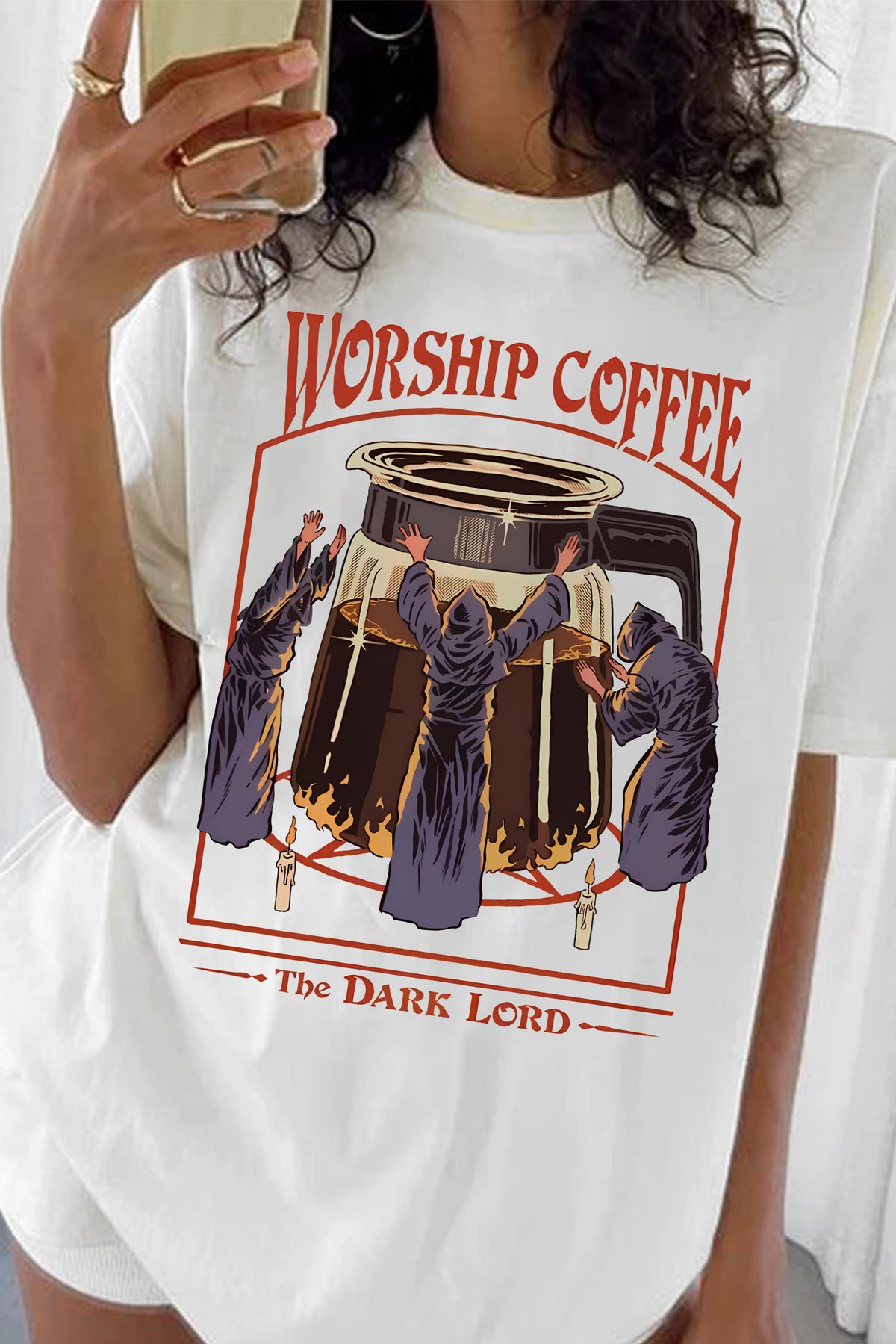 worship coffee TEE  FOR WOMEN