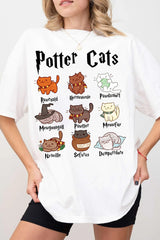 Funny  Potter Cats  Pet Tee For Women