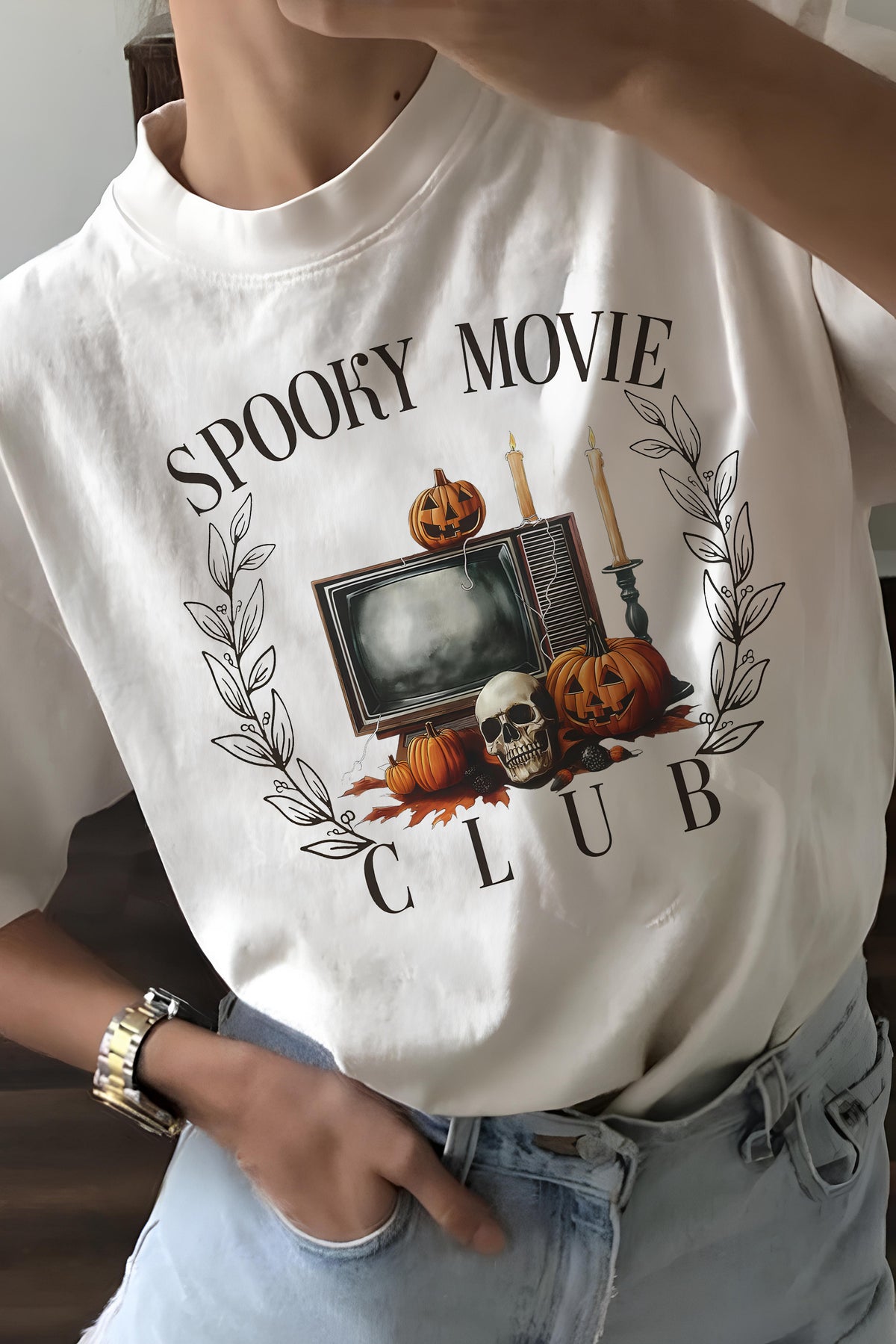 Spooky Movie Club Tee For Women