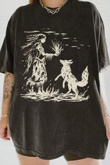 Witch Vintage 90s Spiritual Graphic  Tee For Women