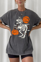 Spooky Saurus Halloween Dinosaur   Tee For Women