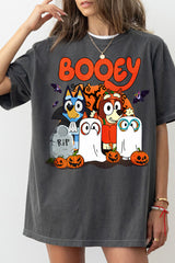 Bluey Booey Family Trick Or Treat Cute Halloween  Tee For Women