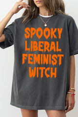 Spooky Liberal Feminist Witch  Tee For Women