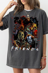 Horror Friends Halloween Tee For Women