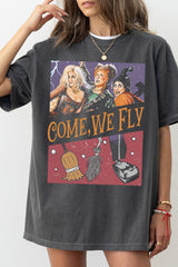 Vintage Sanderson Sisters Come We Fly Tee For Women