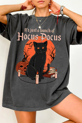 Black Cat It's Just a Bunch of Hocus Pocus  Tee For Women