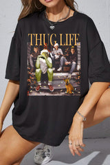 Thug Life Christmas Movie Grinch Friends Tee For Women