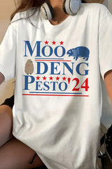 Funny Moo Deng Baby Pesto Penguin  Tee For Women