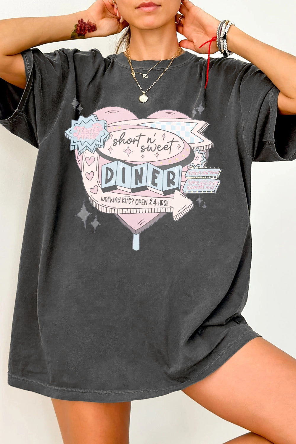 Sabrina sweet cute retro diner apparel Tee For Women