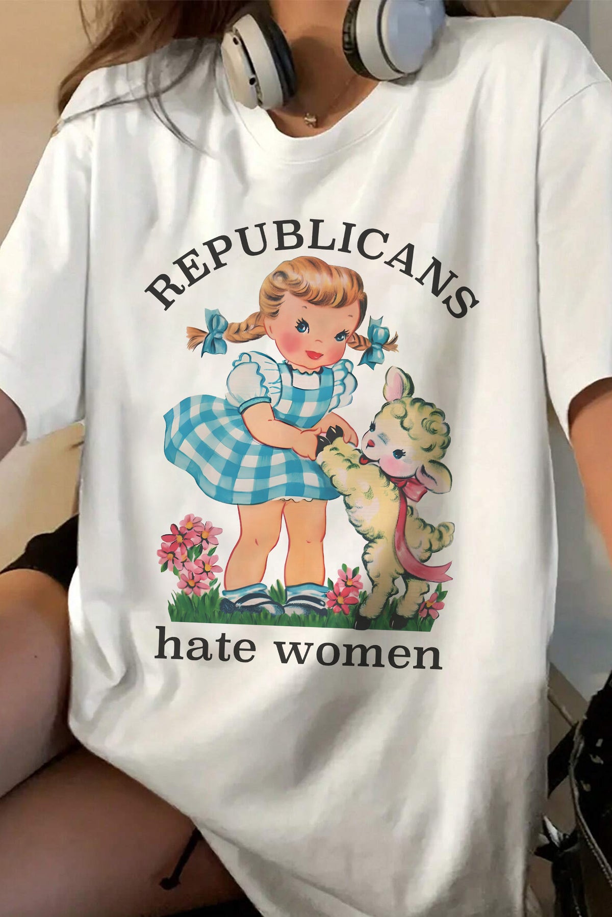 Cute Retro Republicans Hate Women Tee For Women