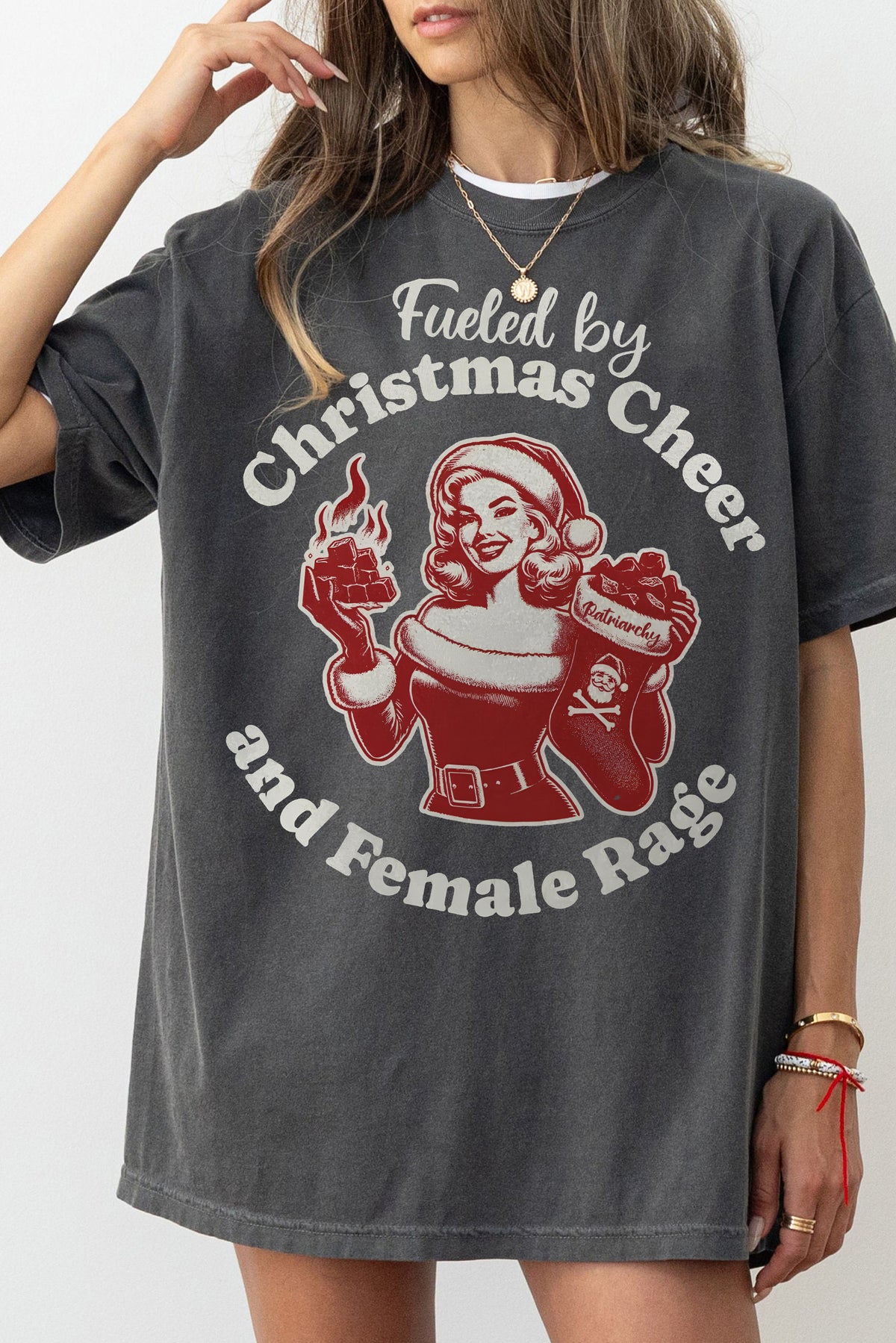 Christmas Cheer And Female Rage Tee For Women