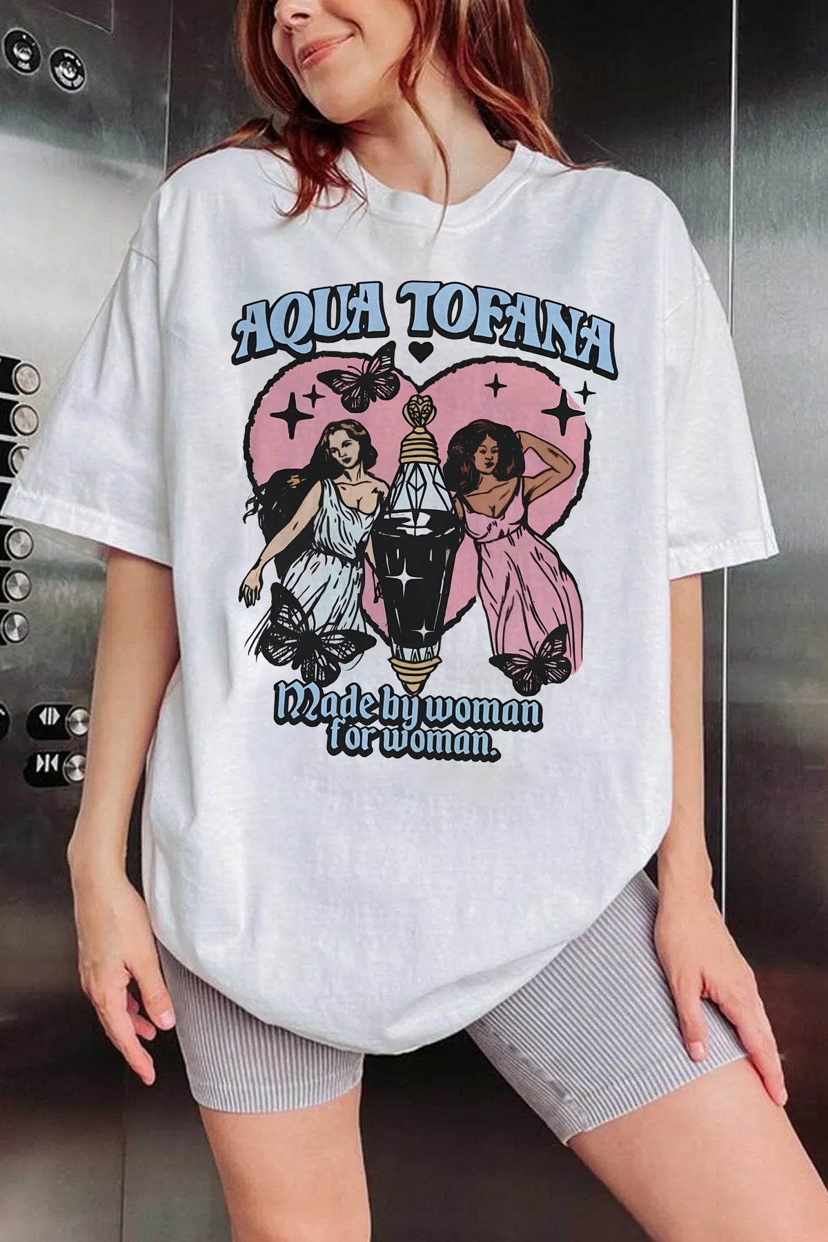 Aqua Tofana 80s Vintage  Tee For Women