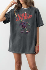 Who Is Slow Nw Zombie On A Skateboard Organic Cotton Tee For Women