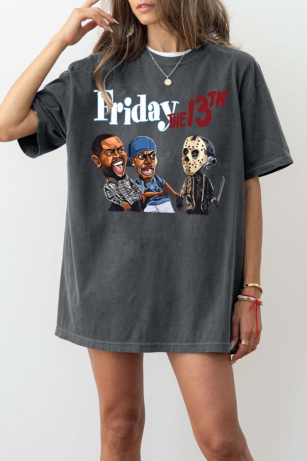 Halloween Movie Friday The 13th Horror Jason Deebo Smokey Graphic Tee For Women