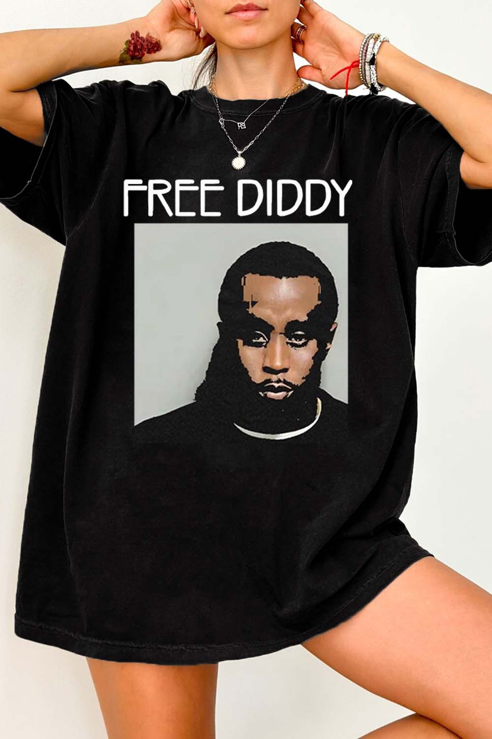 "Official Sean Combs Free Diddy Tee For Women  "