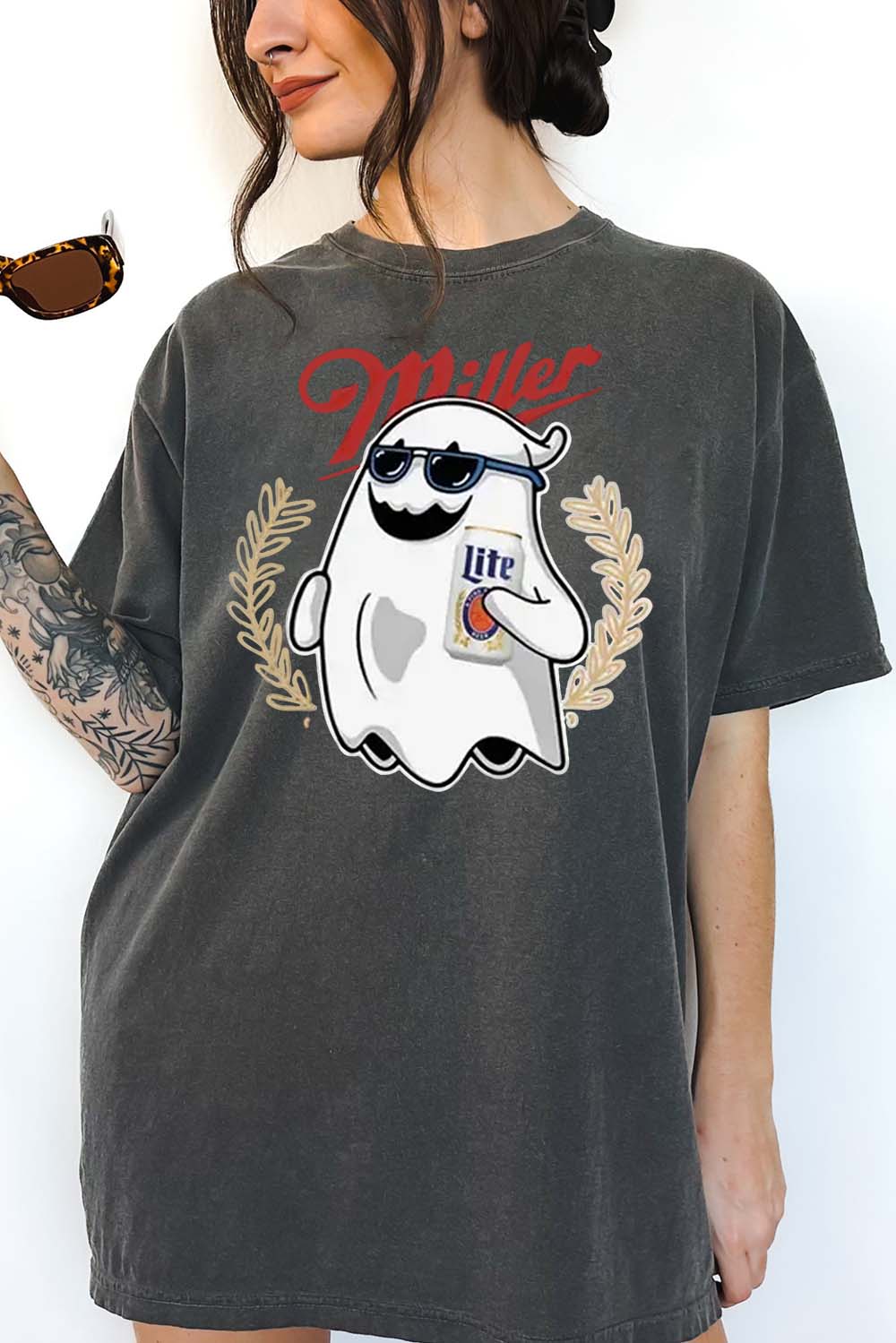 Miler Lite Ghost Halloween Tee For Women