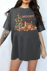 Mooey Cow Christmas  Tee For Women