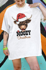 Christmas Cow Mooey Tee For Women