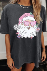 Disco Santa Christmas Tee For Women