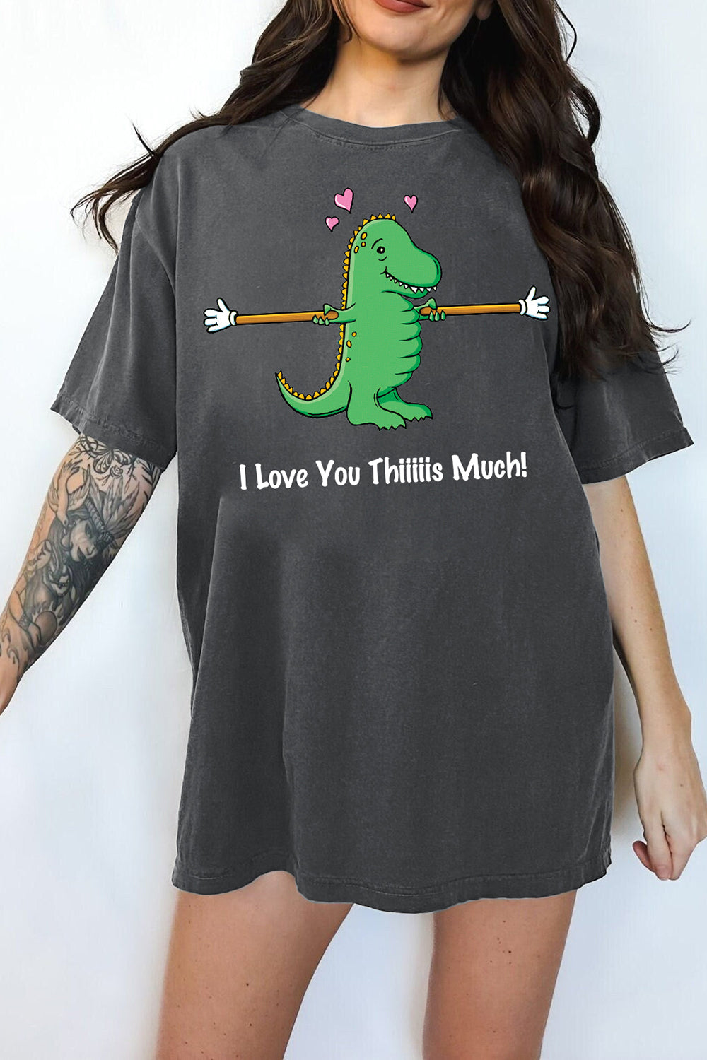 I Love You This Much Dino Love Tee For Women