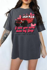 Valentine's Day I Love You More Than My Jeep Tee For Women