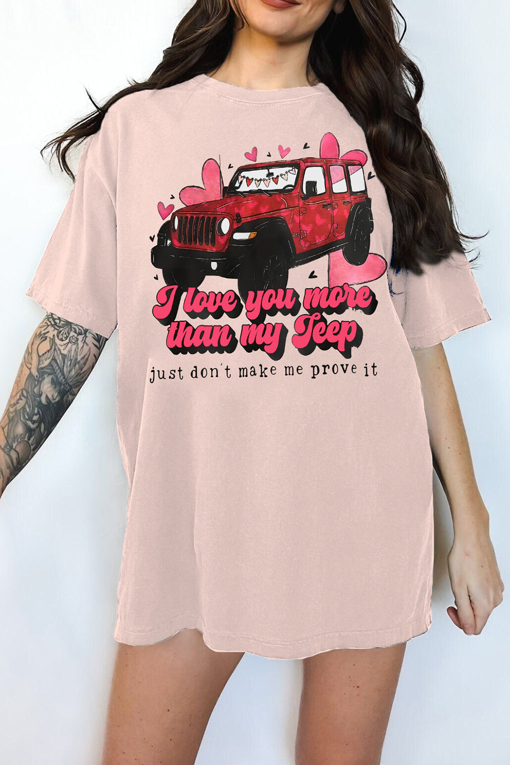 Valentine's Day I Love You More Than My Jeep Tee For Women