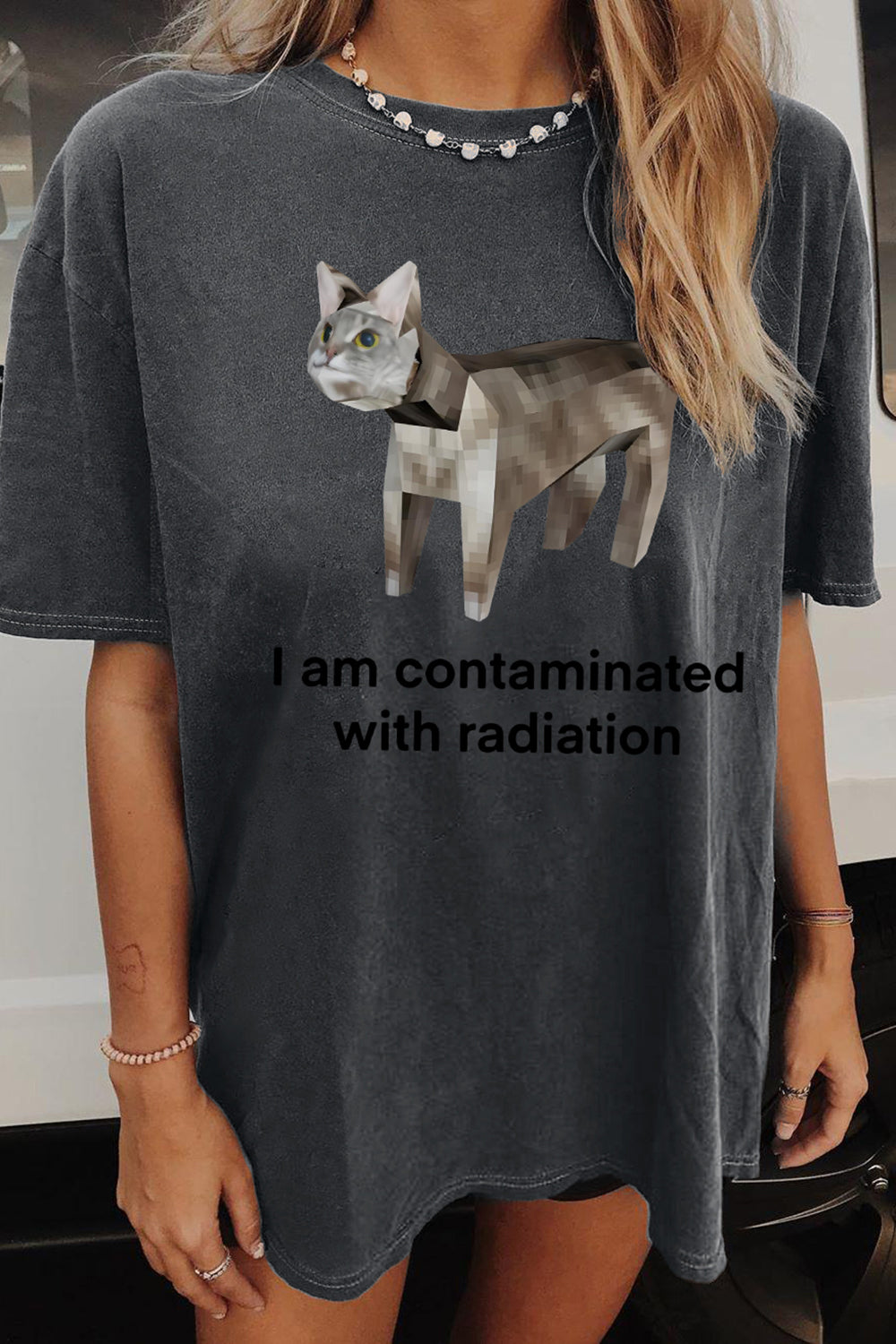 Cat I Am Contaminated With Radiation Tee For Women