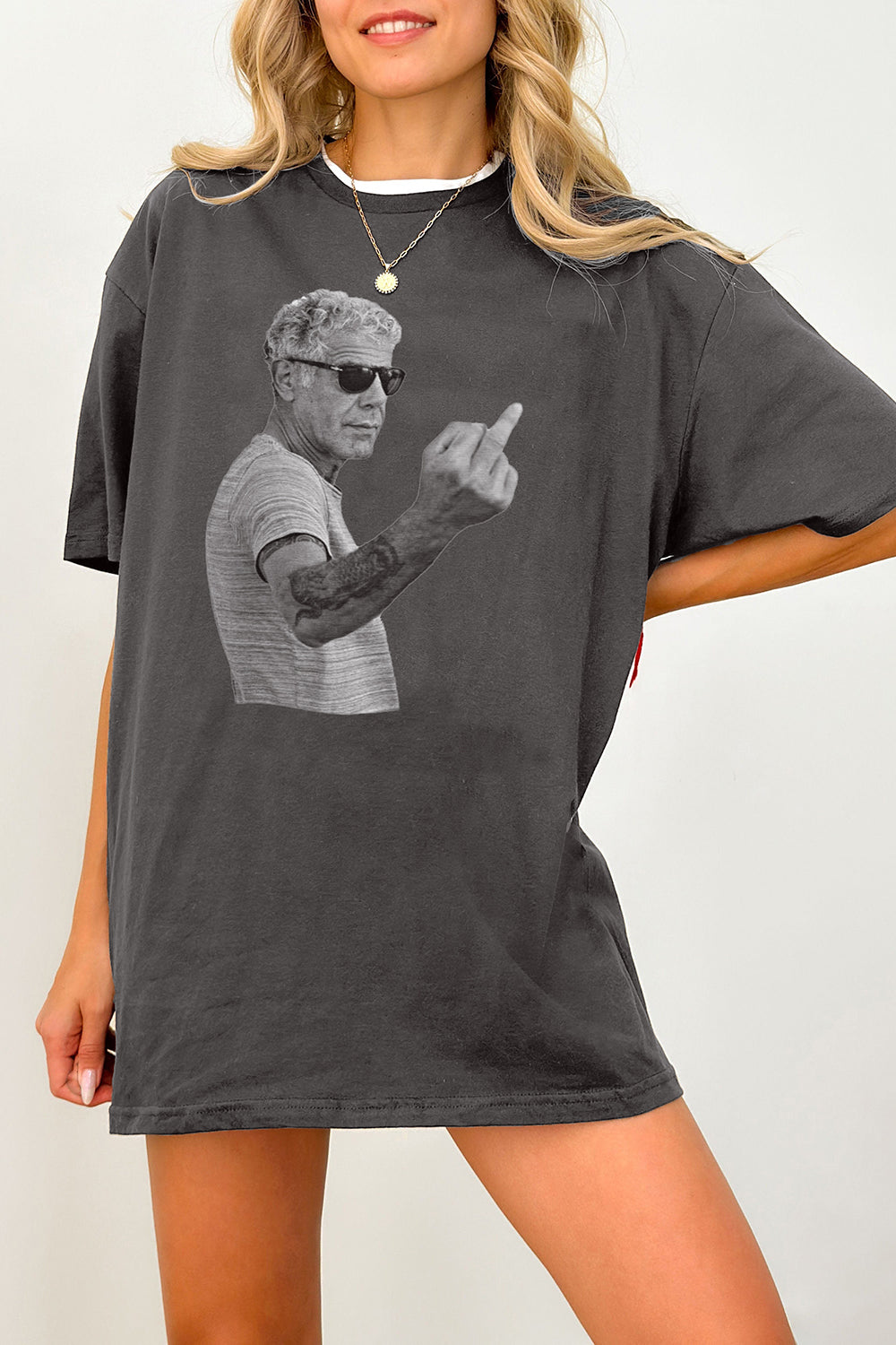 Anthony Bourdain Middle Finger Tee For Women