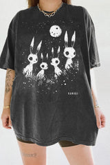 Weird Bunny Creepy Cute Weirdcore Gothic Tee For Women