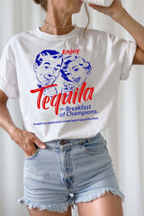 Enjoy Tequila The Breakfast Of Champions Shirt, Tequila Lovers Tee For Women