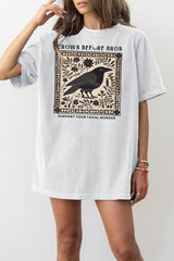 Crows Before Bros  Support Local Murder Graphic Tee For Women