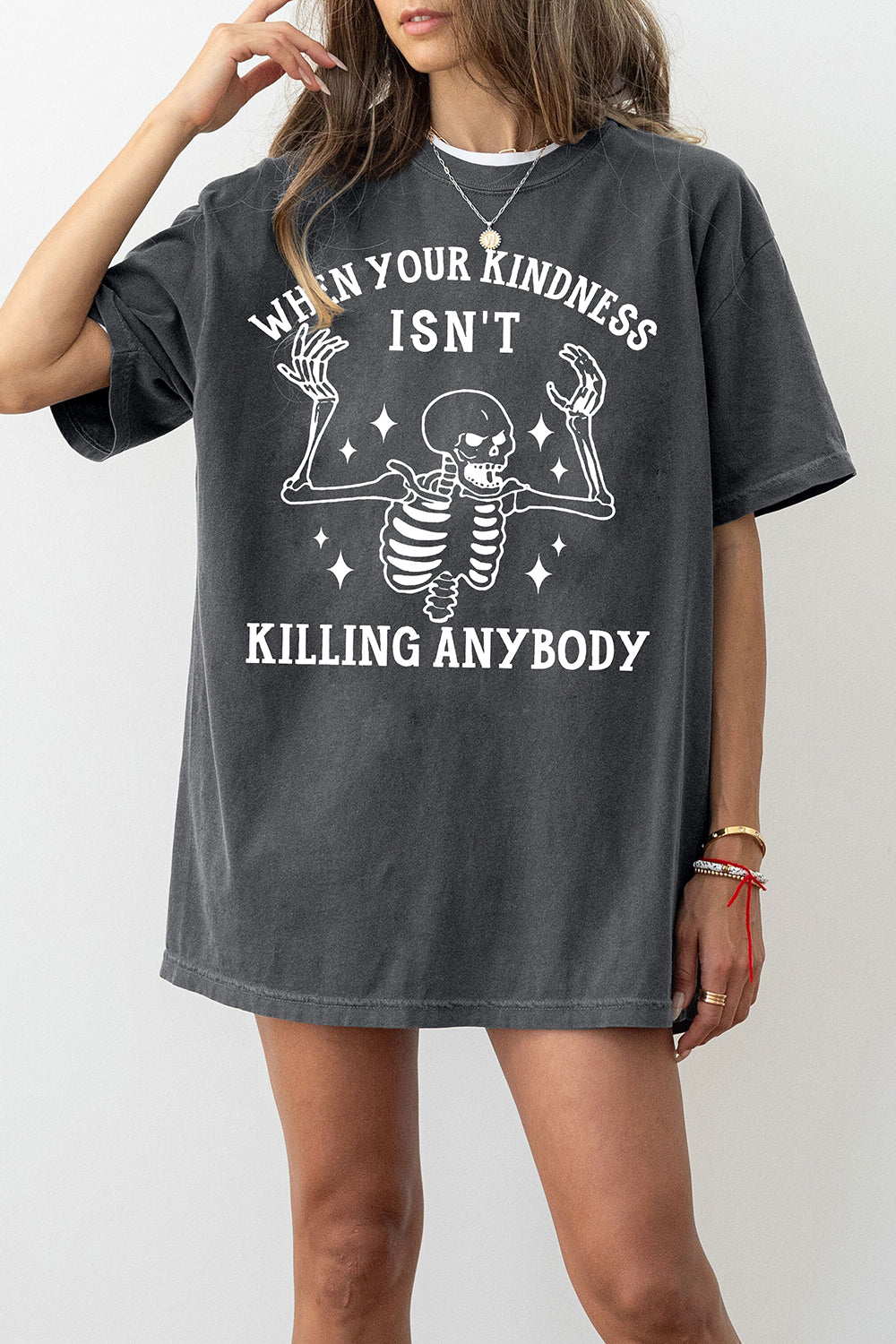 Sarcastic Skeleton Meme Halloween Tee For Women