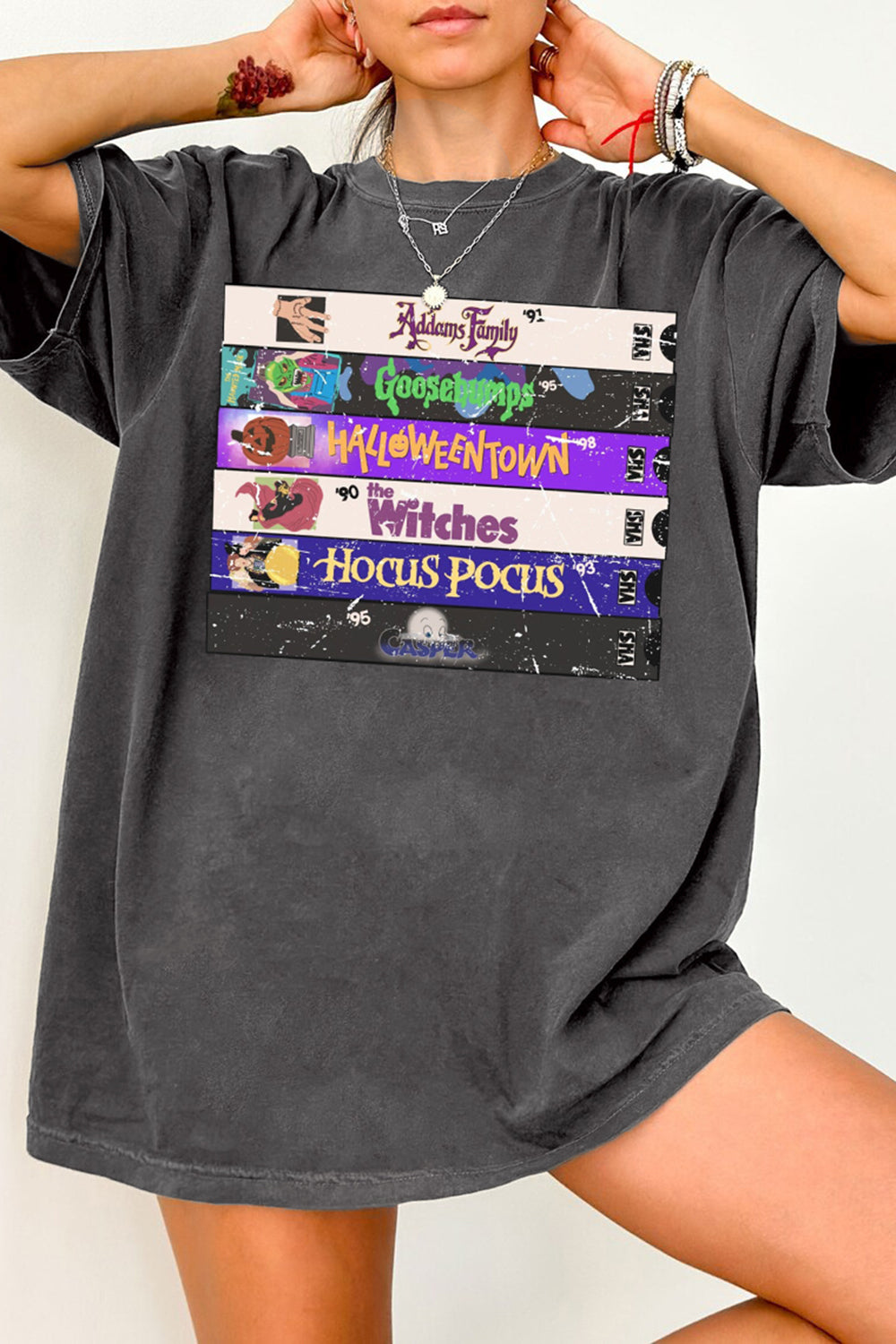 Halloween Scary Movies Holographic Tee For Women