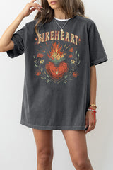 Vintage Fire-heart To Whatever End Tee For Women