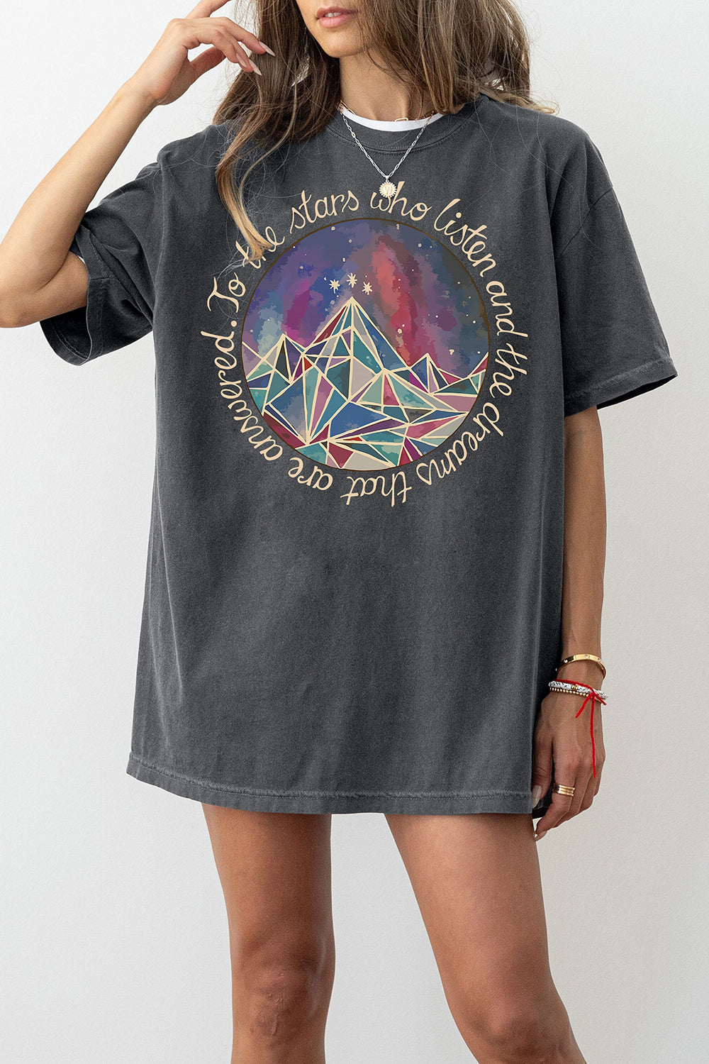 To The Stars Who Listen And The Dreams That Are Answered  Court Of Mist And Fury Tee For Women