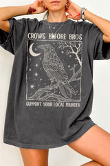 Funny Crows Before Bros Support Your Local Murder Tee For Women