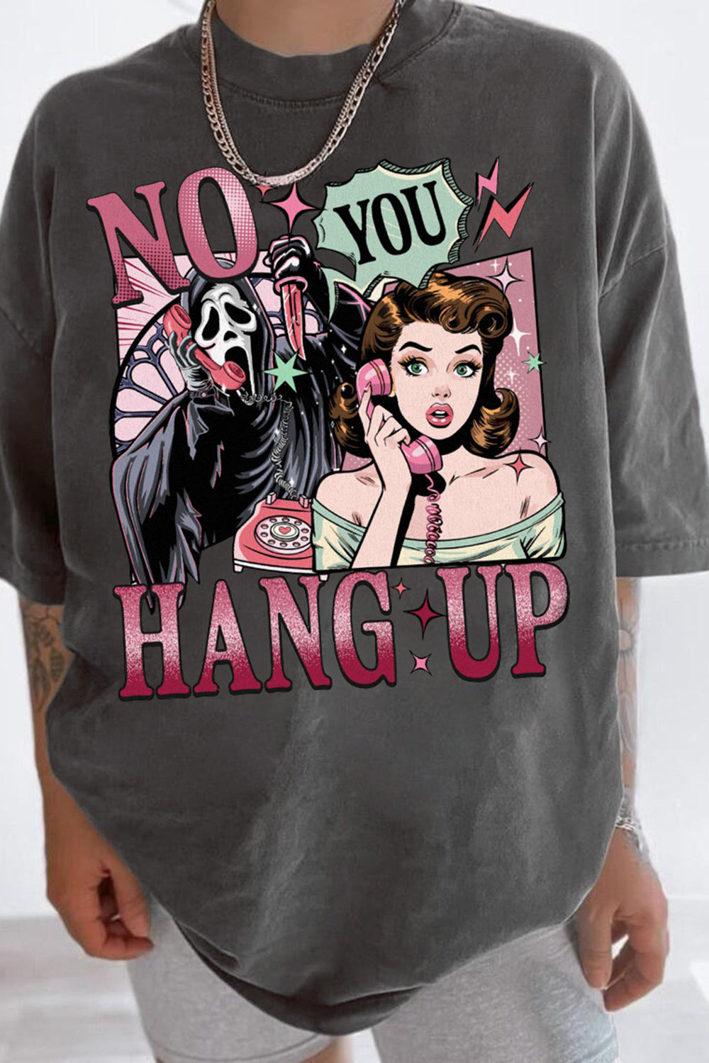 No You Hang Up Halloween Funny Halloween Tee For Women