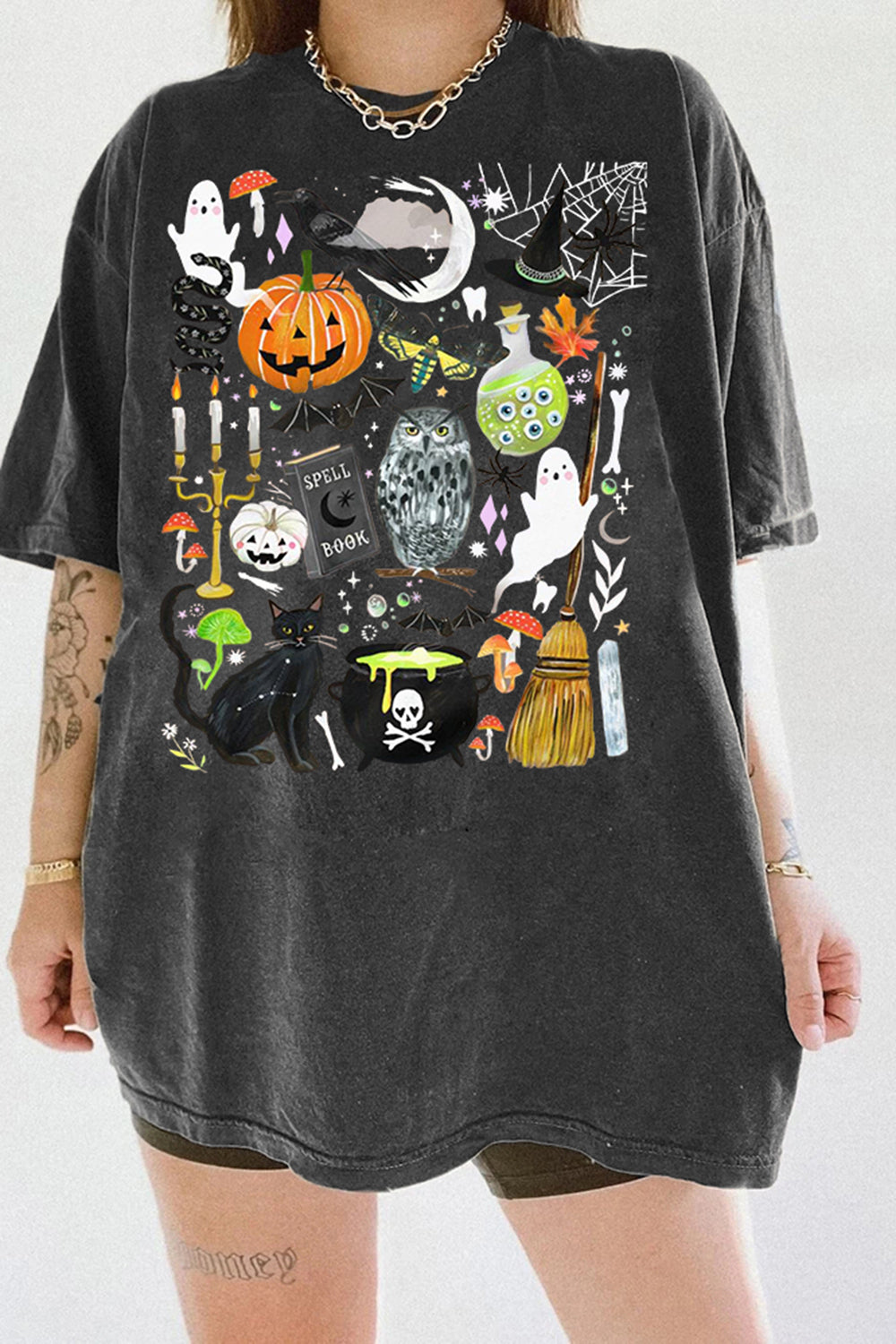 Halloween Ghost Pumkin Tee For Women