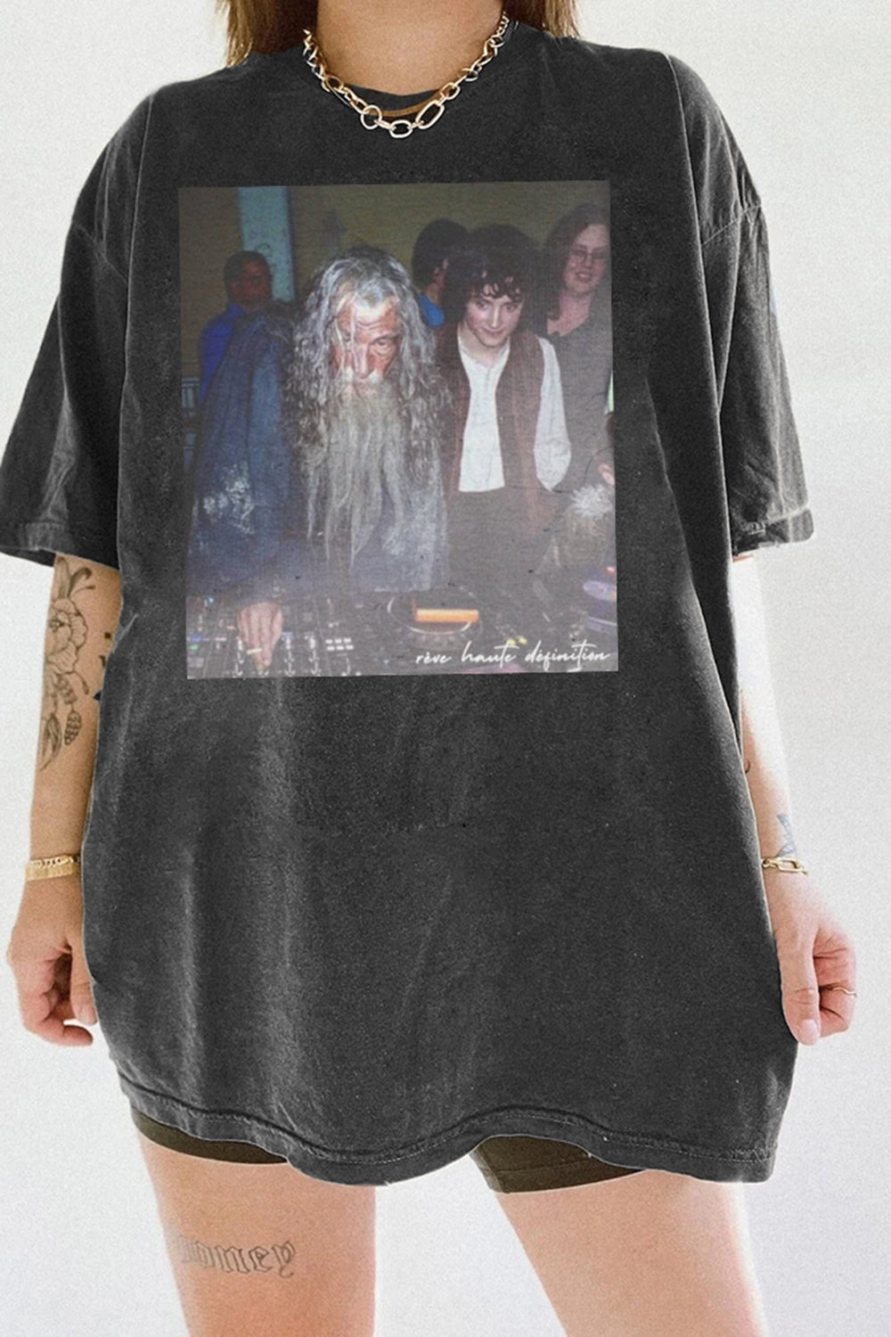 DJ Gandalf Vintage Graphic Tee For Women